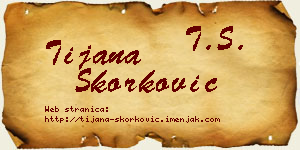Tijana Skorković vizit kartica